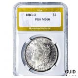 1883-O Morgan Silver Dollar PGA MS66