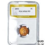 1893 Indian Head Cent PGA MS64 RD