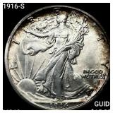 1916-S Walking Liberty Half Dollar UNCIRCULATED +