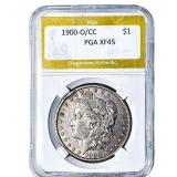 1900-O/CC Morgan Silver Dollar PGA XF45