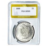 1888 Morgan Silver Dollar PGA MS66