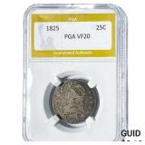 1825 Capped Bust Quarter PGA VF20