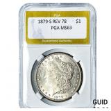 1879-S Rev 78 Morgan Silver Dollar PGA MS63