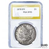 1878 8TF Morgan Silver Dollar PGA XF45