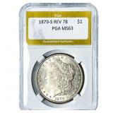 1879-S Rev 78 Morgan Silver Dollar PGA MS63