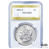 1891-O Morgan Silver Dollar PGA MS62