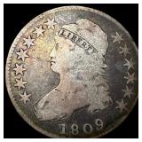 1809 Silver Capped Bust Half Dollar NICELY  CIRCU
