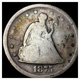 1875-S Silver Twenty Cents NEARLY  UNCIRCULATED