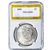1898 Morgan Silver Dollar PGA MS66