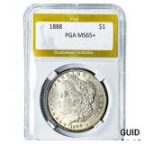 1888 Morgan Silver Dollar PGA MS65+