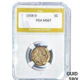 1938-D Buffalo Nickel PGA MS67