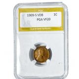 1909-S VDB Wheat Cent PGA VF20