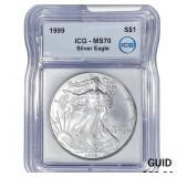 1999 Silver Eagle ICG MS70