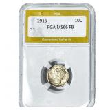 1916 Mercury Silver Dime PGA MS66 FB