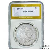 1884-S Morgan Silver Dollar PGA AU55