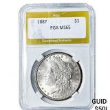 1887 Morgan Silver Dollar PGA MS65