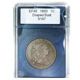 1800 Draped Bust Large Cent CoinWorld EF40 S197