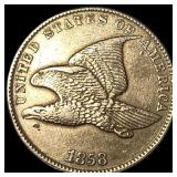 1858 Flying Eagle Cent NEARLY UNCIRCULATED