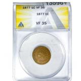 1877 Indian Head Cent ANACS VF35