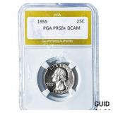 1955 Washington Silver Quarter PGA PR68+ DCAM