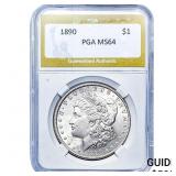 1890 Morgan Silver Dollar PGA MS64