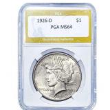 1926-D Silver Peace Dollar PGA MS64