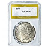 1889 Morgan Silver Dollar PGA MS65