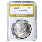 1883-O Morgan Silver Dollar PGA MS66