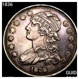 1836 Capped Bust Quarter CHOICE AU