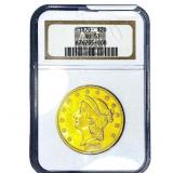 1870 $20 Gold Double Eagle NGC AU53