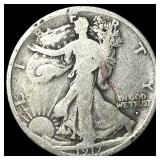 1917-D Silver Walking Liberty Half Dollar  NICELY
