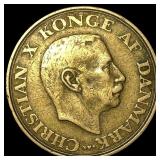 1942 Denamrk Aluminium Broze 1 Krone