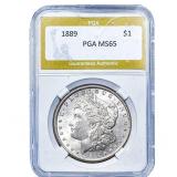 1889 Morgan Silver Dollar PGA MS65