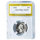 1955 Washington Silver Quarter PGA PR68+ DCAM