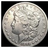1893-CC Silver Morgan Dollar ABOUT  UNCIRCULATED