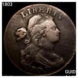 1803 Draped Bust Large Cent NEARLY UNCIRCULATED
