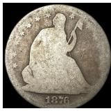 1876-S Silver Seated Liberty Half Dollar  NICELY