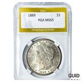 1889 Morgan Silver Dollar PGA MS65