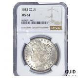 1885-CC Morgan Silver Dollar NGC MS64