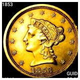 1853 $2.50 Gold Quarter Eagle UNCIRCULATED