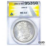 1884 Morgan Silver Dollar ANACS MS63