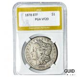 1878 8TF Morgan Silver Dollar PGA VF20