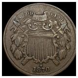 1870 Two-Cent Piece NEARLY UNCIRCULATED