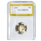 1941 Mercury Silver Dime PGA MS68 FB