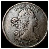 1804 Copper Half Cent Draped Bust ABOUT  UNCIRCUL