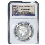 1964 Kennedy Half Dollar NGC PF68 CAMEO