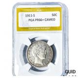 1911-S Barber Half Dollar PGA PR66+ Cameo