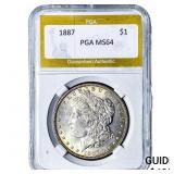 1887 Morgan Silver Dollar PGA MS64