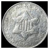 1852 Silver Three-Cent Piece LIGHTLY  CIRCULATED