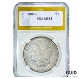 1887-S Morgan Silver Dollar PGA MS63